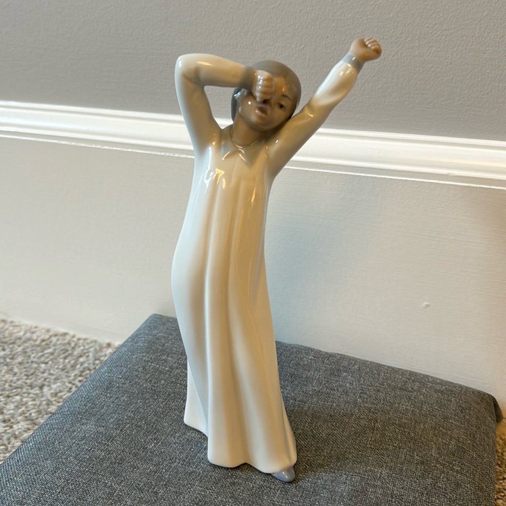 Nao by Lladro Sleepy Girl Yawning